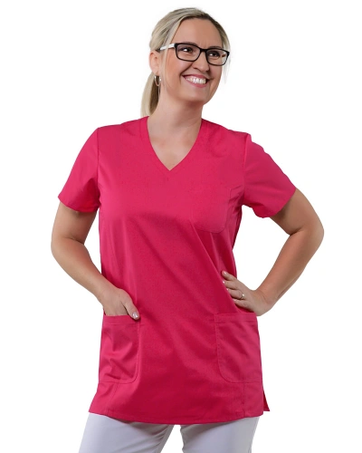 Dámská zdravotnická halena VIKTORIE, tm.růžová