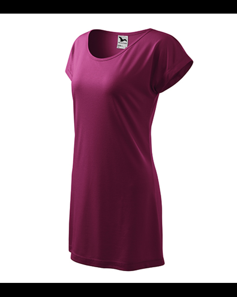 Levně Tričko/šaty dámské Love 123 - XS-XXL - Fuchsiová