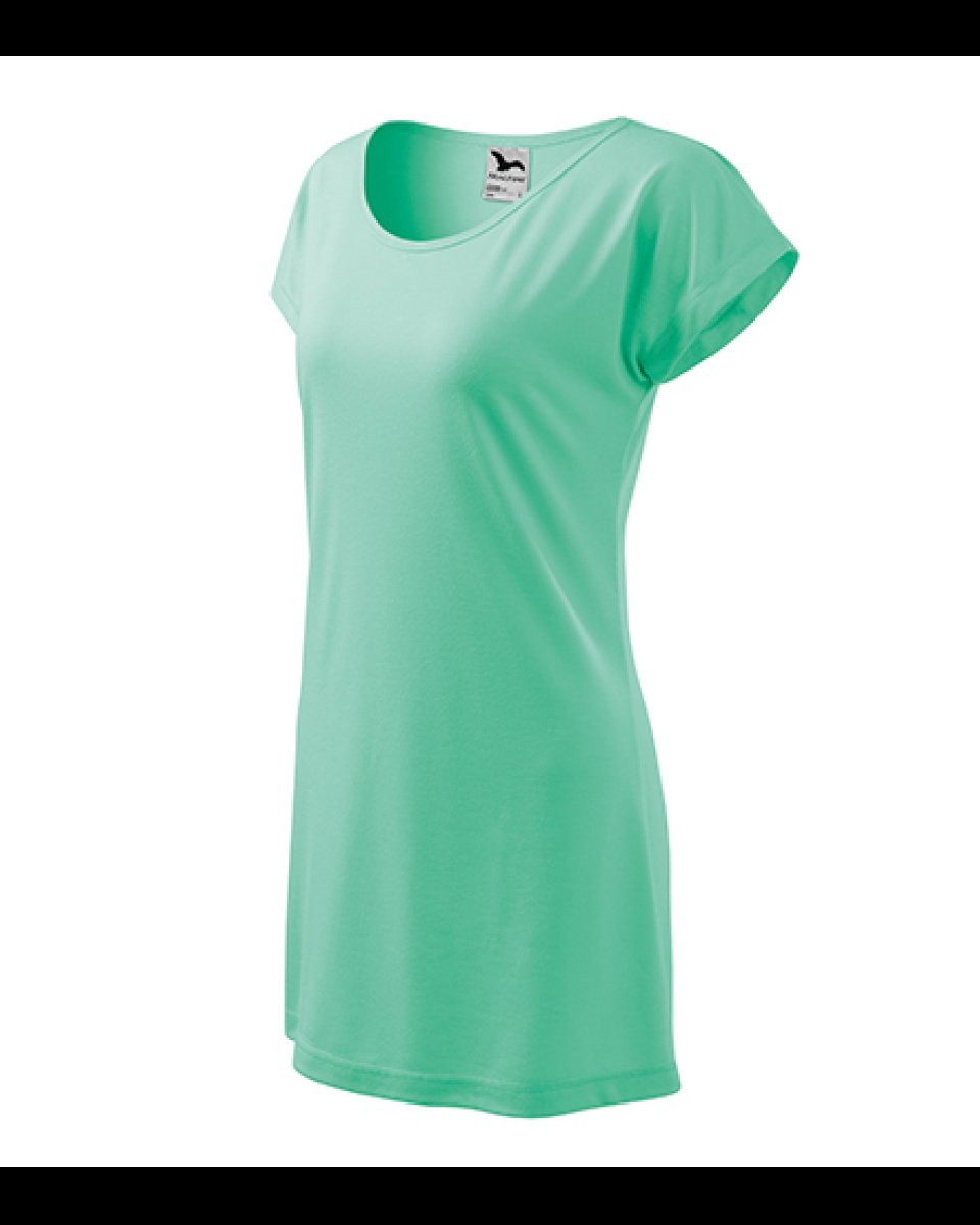 ESHOP - Tričko/šaty dámské Love 123 - XS-XXL - mátová