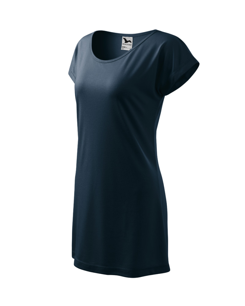 Levně ESHOP - Tričko/šaty dámské Love 123 - XS-XXL - námořní modrá
