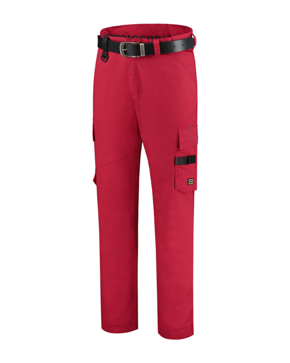 Levně Pracovní kalhoty unisex WORK PANTS TWILL T64 - červená