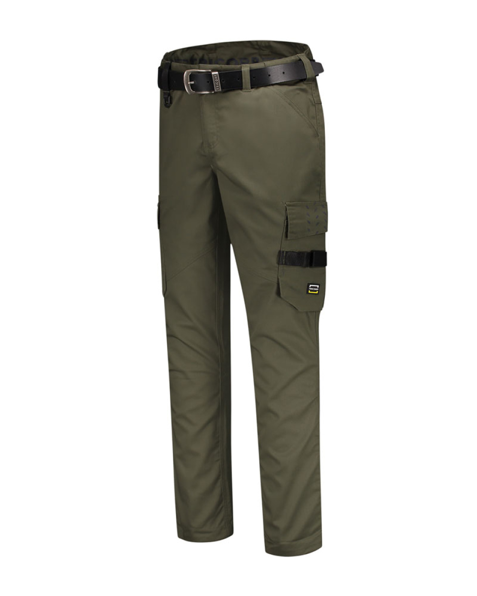 Levně Pracovní kalhoty unisex WORK PANTS TWILL T64 - army