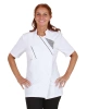 Dámský kuchařský rondon, krátký rukáv, bílý