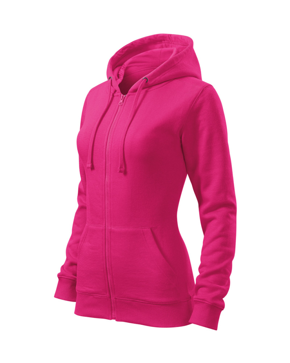 Levně Mikina dámská Trendy Zipper 411 - XS-XXL - purpurová