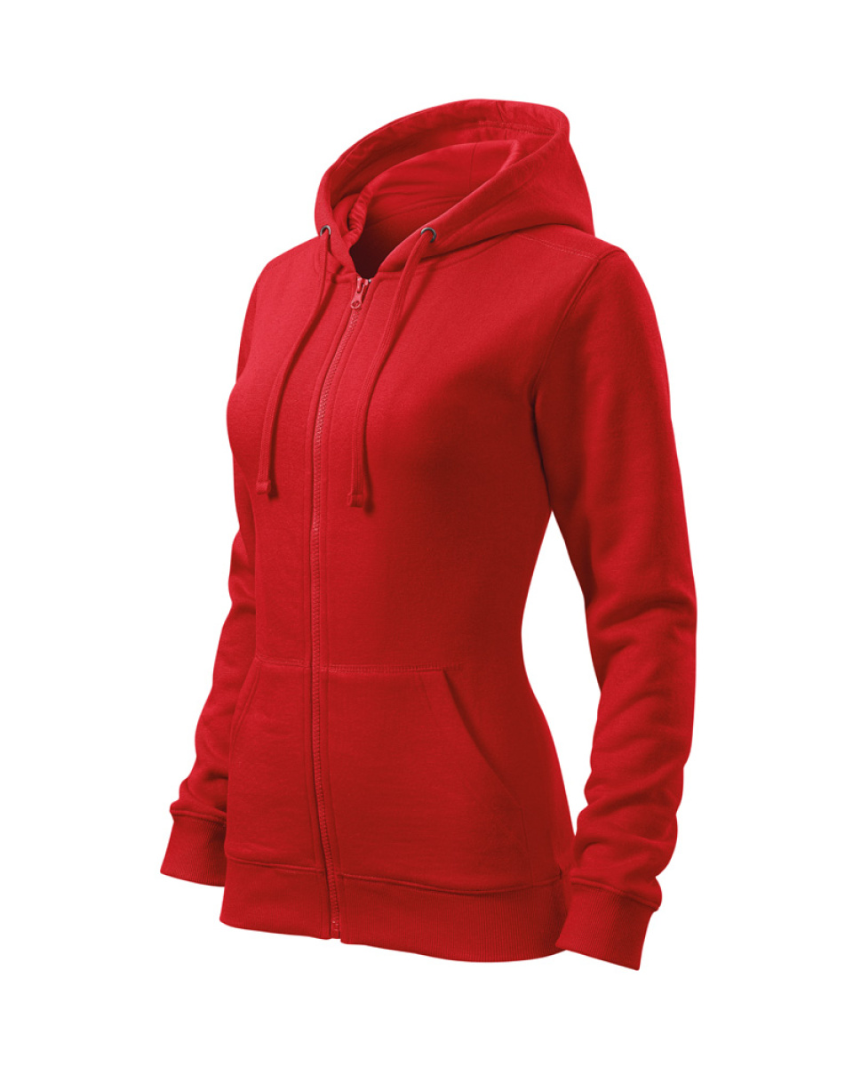 Levně Mikina dámská Trendy Zipper 411 - XS-XXL - červená