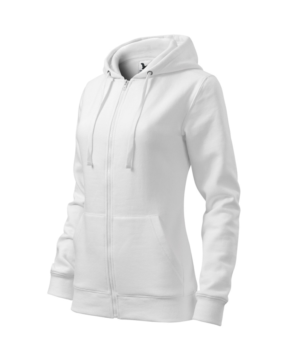 Levně Mikina dámská Trendy Zipper 411 - XS-XXL - bílá
