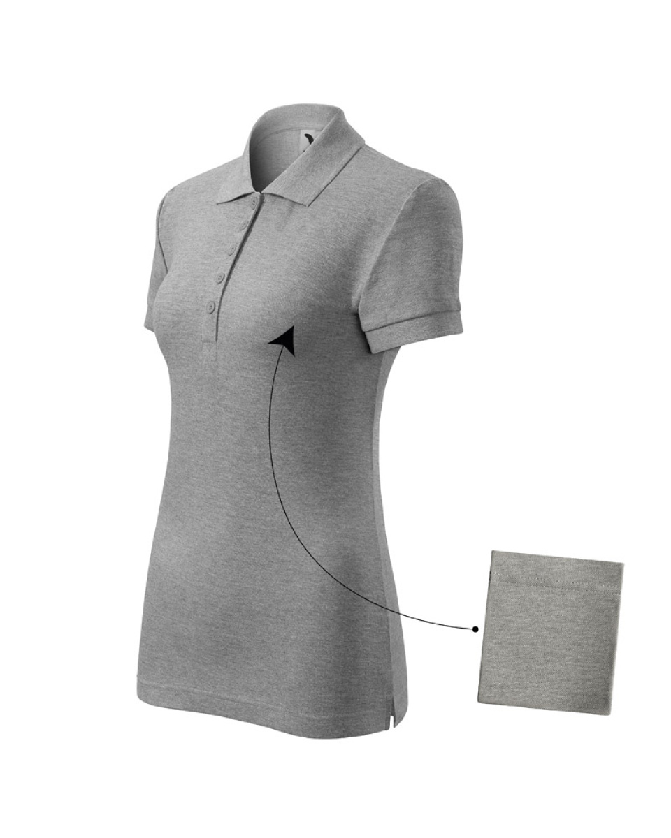 Levně Polokošile dámská Cotton 213 - XS-XXL - tmavě šedý melír