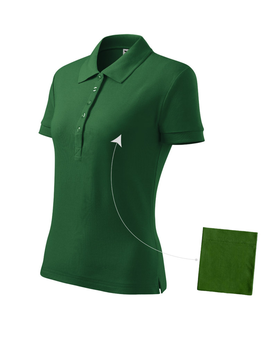 Levně Polokošile dámská Cotton 213 - XS-XXL - lahvově zelená