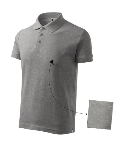 Polokošile pánská Cotton 212 - tmavě šedý melír Polokošile pánská Cotton 212 - tmavě šedý melír
