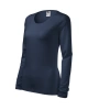 Dámské tričko SLIM, dlouhý rukáv - námořní modrá