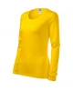 Dámské tričko SLIM, dlouhý rukáv - žluté