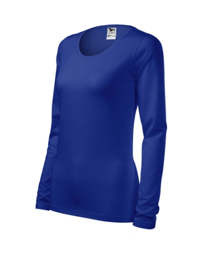Dámské tričko SLIM, dlouhý rukáv - královská modrá