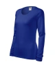 Dámské tričko SLIM, dlouhý rukáv - královská modrá