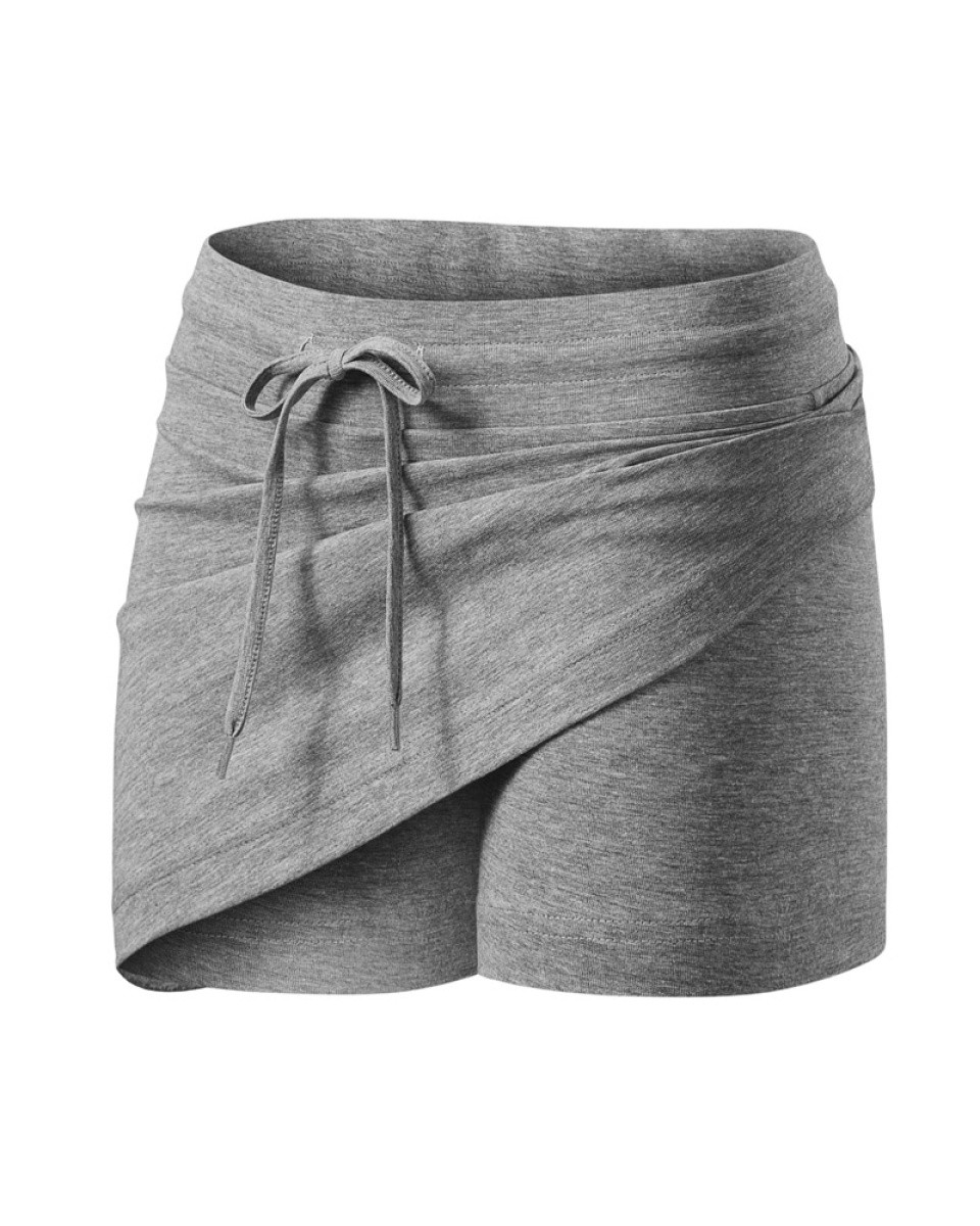 Levně Sukně dámská Two in One 604 - XS-XL - tmavě šedý melír