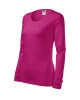 Dámské tričko SLIM, dlouhý rukáv - malinová
