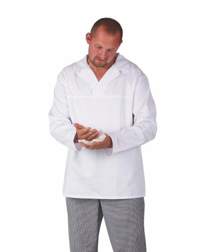 Pánská řeznická halena 0414 - bílá Pánská řeznická halena 0414 - bílá