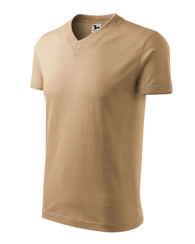 Unisexové tričko V-NECK - písková