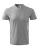 Unisexové tričko V-NECK - tmavě šedý melír