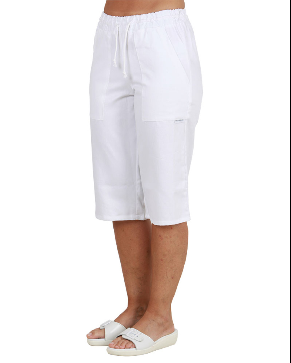 Levně Kalhoty 3/4 prac. pas, 2506 UNISEX, LW, d=65cm, pruženka s tkanicí,BA 200, VS182.168, bílá