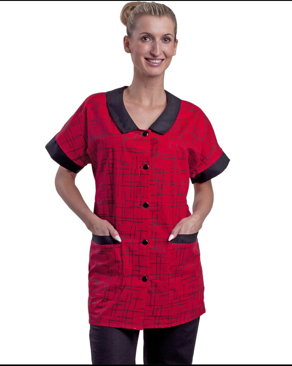 Levně Halena dám. prac. propínací, 0289, kimono rukáv, BA 140, VS170, XENA červená/černá