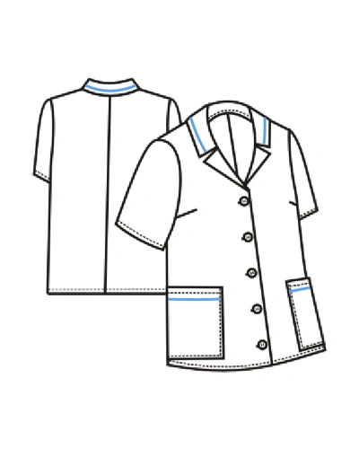 Dámská halena 0275, bílá/ světle modrá Dámská halena 0275, bílá/ světle modrá