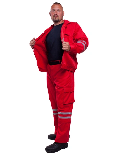 Pánské reflexní kalhoty 8792 - červená