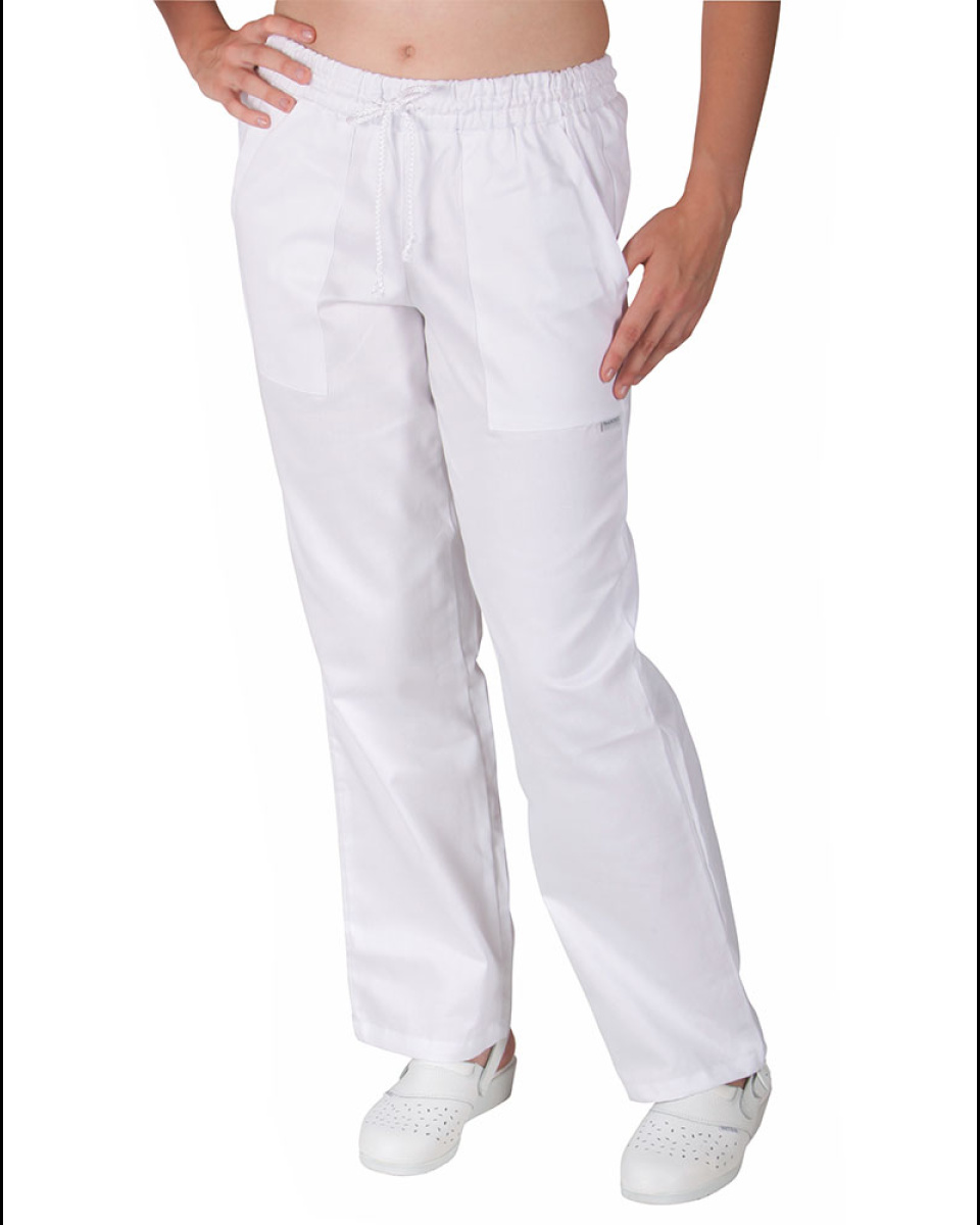 Levně Kalhoty dám.prac.pas, 2506, LW, d=100cm, pruženka s tkanicí, BA200, VS160, bílé