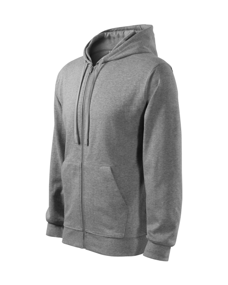 Levně ESHOP - Mikina pánská Trendy Zipper 410 - tmavě šedý melír