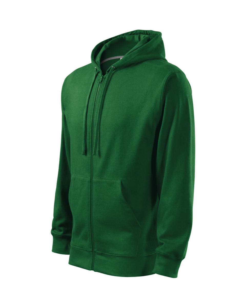 Levně ESHOP - Mikina pánská Trendy Zipper 410 - lahvově zelená