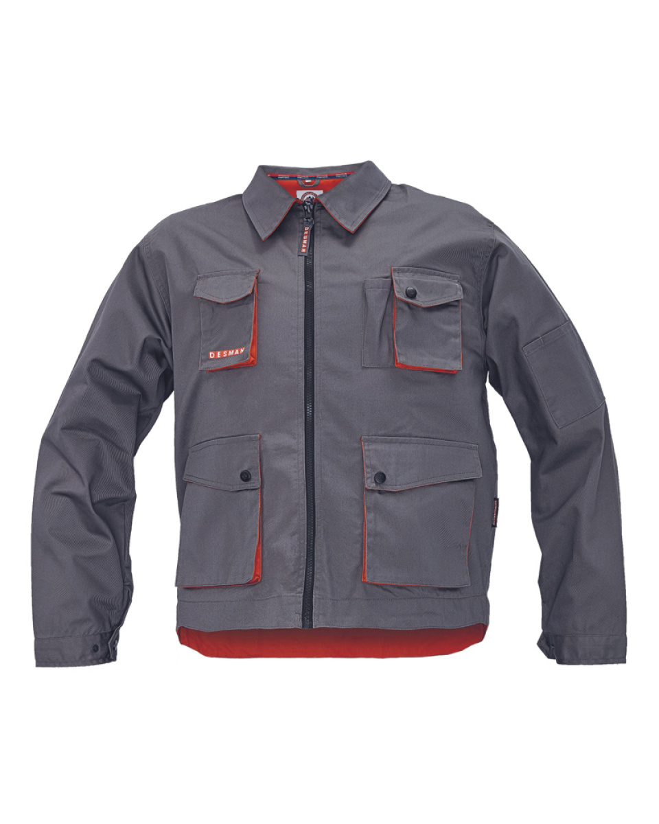 Bunda pán.DESMAN,BA/PES šedá/oranž /303679