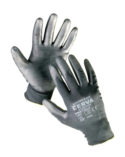 Rukavice BUNTING BLACK, povrstvené