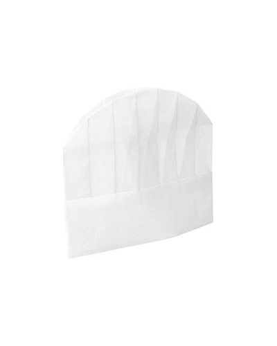 Jednorázová papírová čepice, 24cm, bílá Jednorázová papírová čepice, 24cm, bílá
