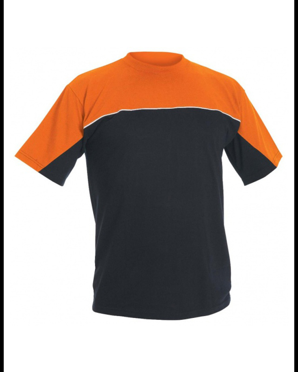 Levně Triko pán. EMERTON kr.rukáv 155g černá/oranžová