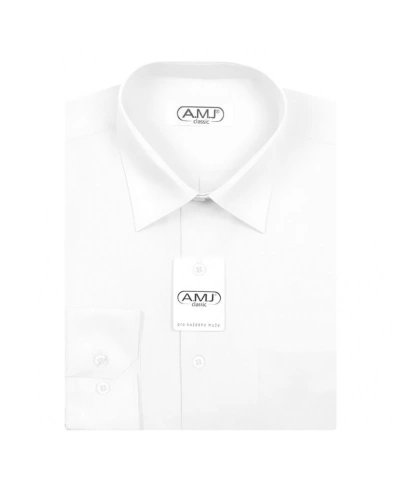 Pánská košile AMJ CLASSIC, dlouhý rukáv, bílá