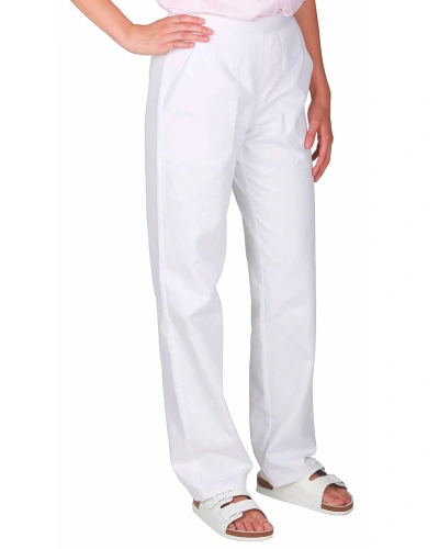 Dámské pracovní zdravotnické kalhoty, bílé
