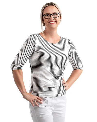 Dámské triko ANDREA,černo-bílý proužek