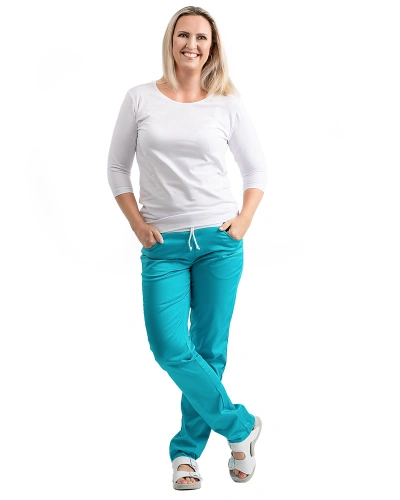 Dámské pracovní kalhoty BARBORA, tyrkysové Dámské pracovní kalhoty BARBORA, tyrkysové