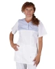 Dámská zdravotnická pracovní halena, bílo-modrá