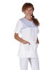 Dámská zdravotnická pracovní halena, bílo-modrá