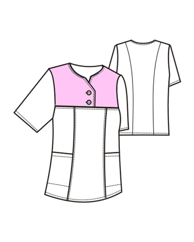 Dámská halena MILADA, bílá/růžová Dámská halena MILADA, bílá/růžová