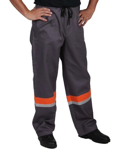 Pánské kalhoty 1808, s reflexním páskem - tmavě šedé Pánské kalhoty 1808, s reflexním páskem - tmavě šedé