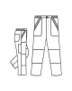 Pánské montérkév kalhoty 0838 - nákres Pánské montérkév kalhoty 0838 - nákres