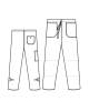 Pánské kalhoty 0821 - nákres