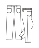 Dámské kalhoty 0487 - nákres