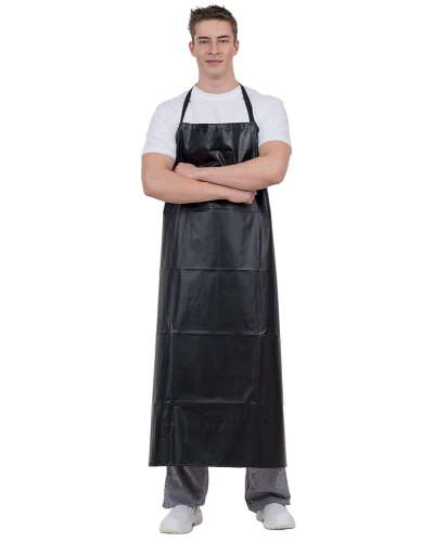 Pánská zástěra s láclem, černá Pánská zástěra s láclem, černá
