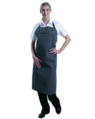 Unisexová pracovní gastro zástěra, černobílá