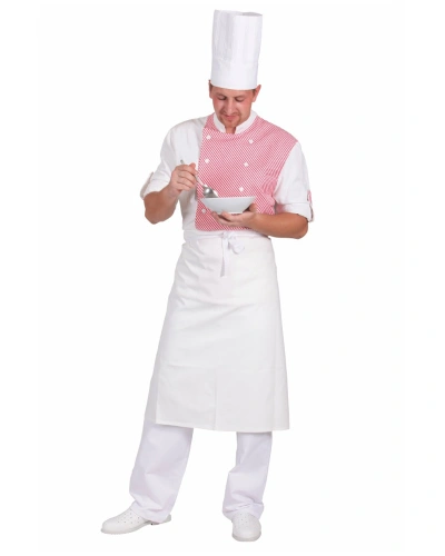 Pracovní gastro zástěra do pasu 0058, bílá Pracovní gastro zástěra do pasu 0058, bílá