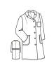 Dámský plášť 0030 - nákres Dámský plášť 0030 - nákres