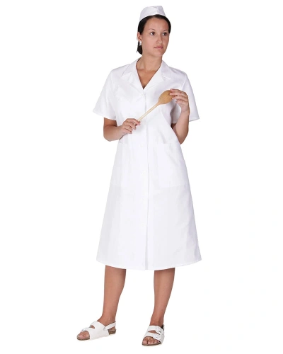 Dámský plášť s krátkým rukávem - bílý