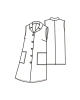 Dámský plášť bez rukávů 0010, VS170  - nákres